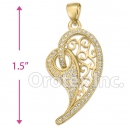 P 001 Gold Layered CZ Charm